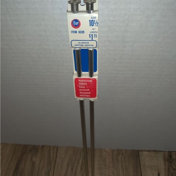 vintage Boye Size 10½ Aluminum Knitting Needles in Original Package - Picture 4 of 4